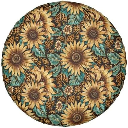 Sunflower Aztec Tire Covers Boho Leopard Heavy Duty Wheel Protectors - Image 7