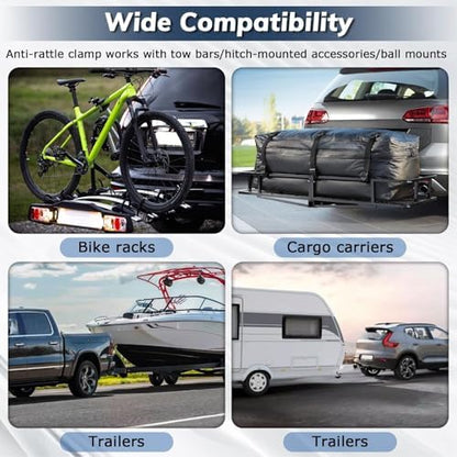 Anti Rattle Hitch Tightener Clamp Heavy Duty Steel Coated Trailer - Image 2