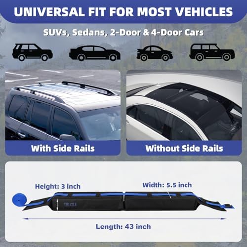 Kayak Roof Rack for Car, Universal Soft Foam Rack Pads for Surfboard - Image 2