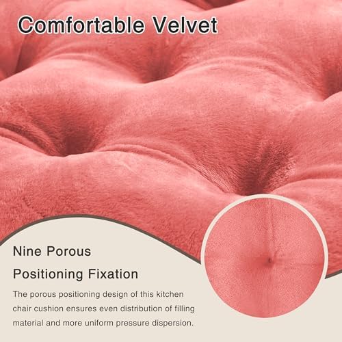 OVOV 6 Pack Chair Cushions for Dining Chairs 15.5"x15.5" Pink - Image 4