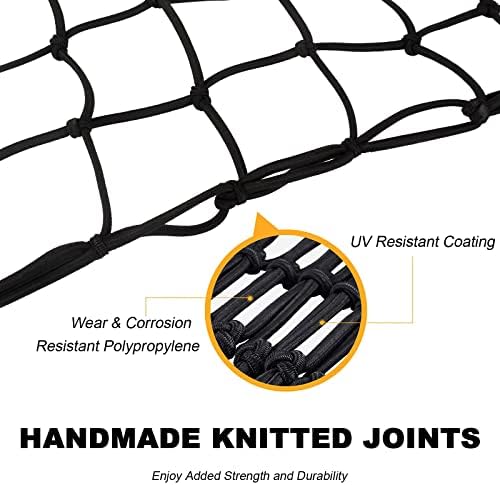 GSPSCN 16"x16" Portable Heavy Duty Cargo Net Stretches to 47"x47" - Image 5