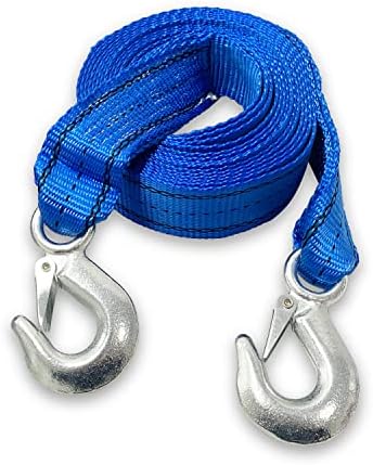 HFS Heavy-Duty Tow Strap with Hooks | 10, 000-Pound Capacity | Woven Polyester - Image 2