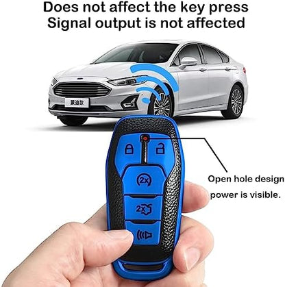 Kirsnda for Ford Key fob Cover, Texture Protective Case - Image 4