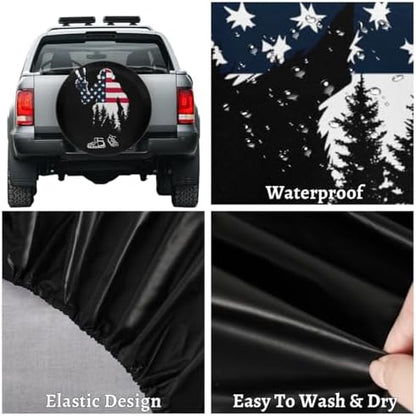 Rv Spare Tire Cover Wheel Bigfoot Flag Mountain Tire Covers Wheel Protectors - Image 4