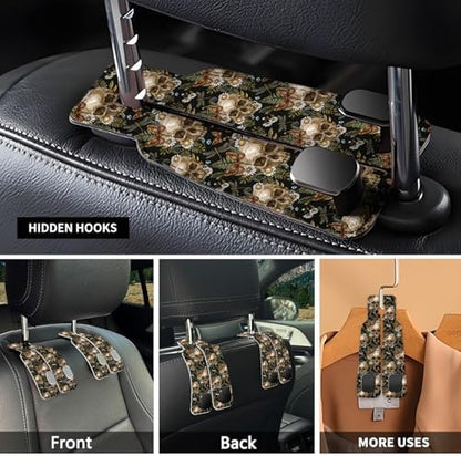 Car Seat Headrest Hook, Universal Leather Cute Hanger Holder Hook, Storage - Image 3