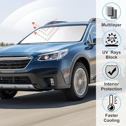 Windshield Sun Shade for 2020-2025 Subaru Outback Accessories - Image 2