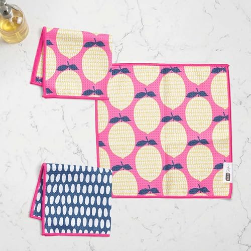 Ritz 6-Piece Lemon & Speckle Microfiber Dish Cloth Set – Retro Citron Grove & - Image 3