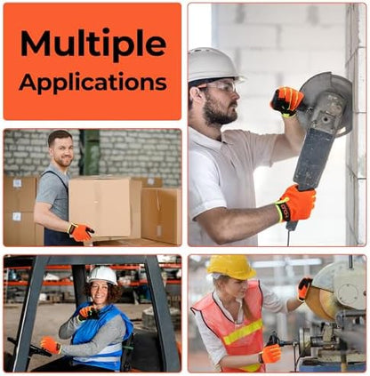 HANDLANDY Work Gloves for Men & Women, Utility Mechanic Working Gloves Touch - Image 6