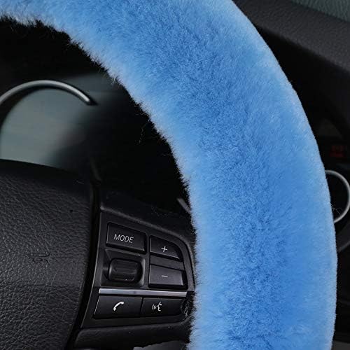 OGLAND Fuzzy Sheepskin Car Steering Wheel Cover - Image 2