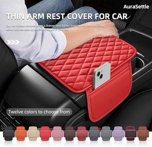 Leather Waterproof Car Armrest Console Pad - Image 4