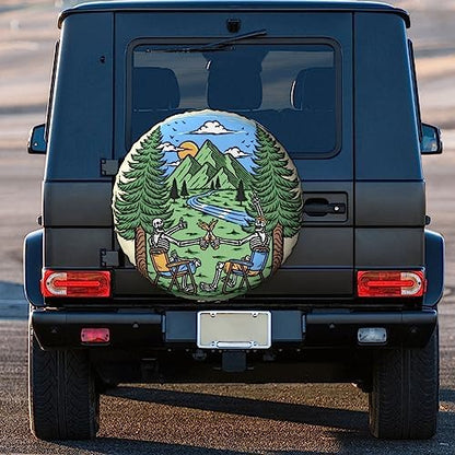 Skull Camping Spare Tire Cover 15 inch - Image 2