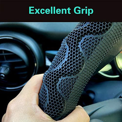 PINCTROT D Shaped Steering Wheel Cover Great Grip 14.5In - Image 4