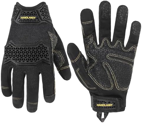 HANDLANDY Work Gloves for Men & Women, Utility Mechanic Working Gloves Touch by HANDLANDY