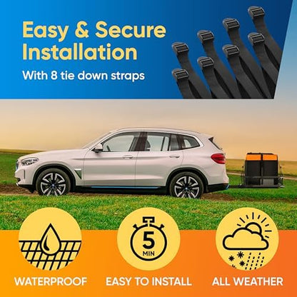 20ft³ Waterproof Hitch Cargo Carrier Bag, Durable PVC Tarpaulin Hitch Mount - Image 4