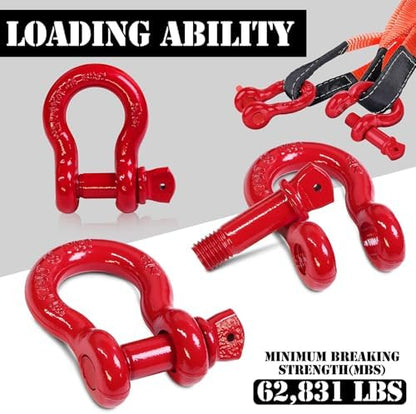 3/4" D Ring Shackle with 7/8" Screw Pin, 4.75T Working Load Limit / 28.5T - Image 3