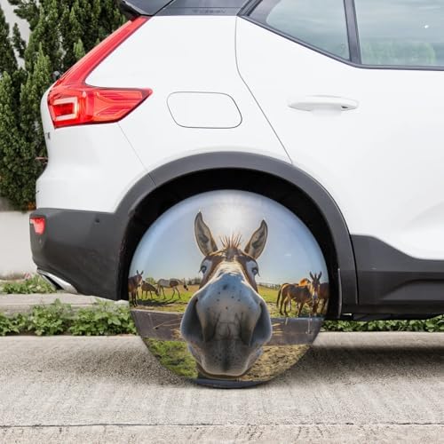 Spare Tire Cover for RV Trailer, Animal Donkey Tire Covers Universal Fit for - Image 6