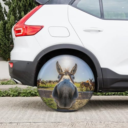 Spare Tire Cover for RV Trailer, Animal Donkey Tire Covers Universal Fit for - Image 6