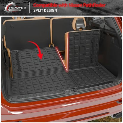 Trunk Mat with Backrest Mat for 2022-2025 2026 Nissan Pathfinder - Image 4