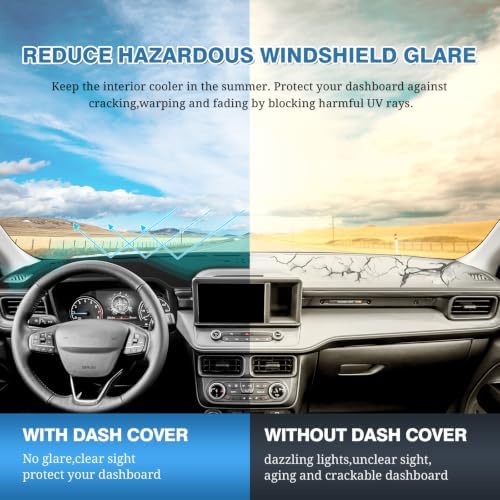FIILINES Dash Cover Fit for Ford Maverick 2022-2025 2026, Dashboard Mat for - Image 6
