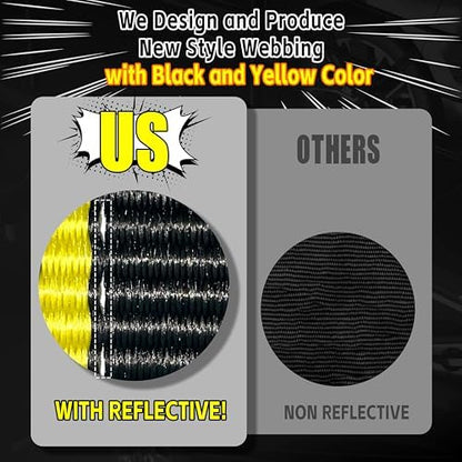 KJE 4 Pack Reflective Car Tie Down Straps - Image 2