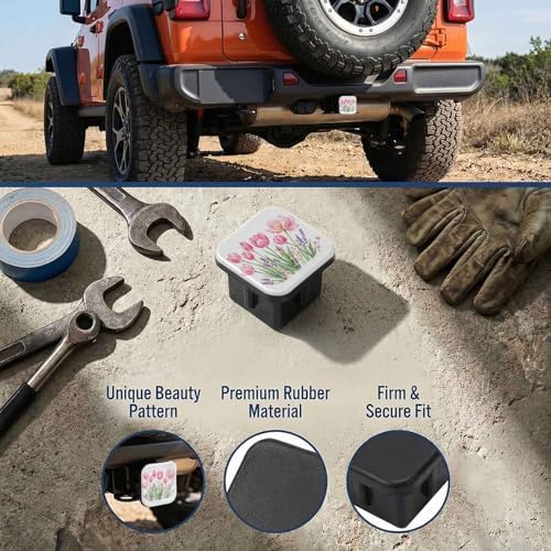 2" Trailer Hitch Cover Rubber Receiver Tube Cap Trailer Hitch Covers - Image 3