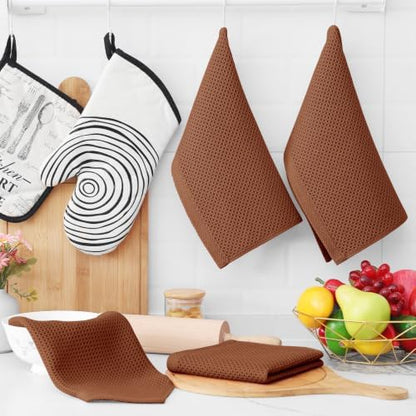 Homaxy 100% Cotton Waffle Weave Kitchen Dish Cloths 12-Pack - Image 6