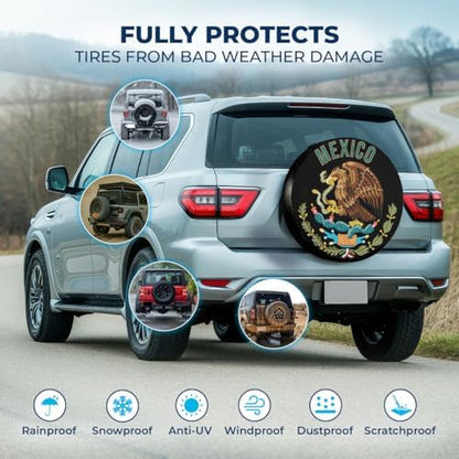 GENANY Mexico and Eagle Thick PVC Leather Spare Tire Cover Size 15 - Image 3