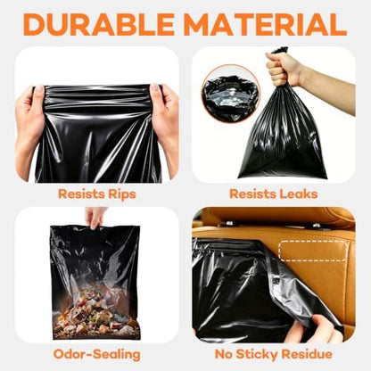 50 Count Hanging Car Trash Bags, Disposable Leak-proof Garbage Can - Image 5