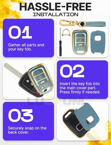 Lucrum Compatible with Honda Key Fob Cover & Keychain - Image 7