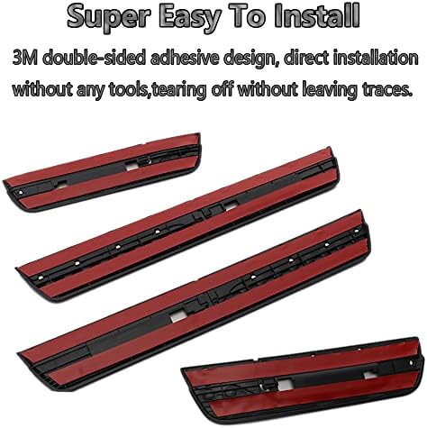 4Pcs Stainless Steel Car Door Sill Scuff Plate Guard Sills - Image 3