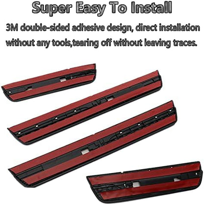 4Pcs Stainless Steel Car Door Sill Scuff Plate Guard Sills - Image 3