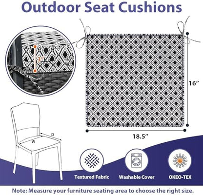 IPYNBAP Outdoor Chair Cushions Set of 4 -Waterproof Outdoor Seat Cushions - Image 6