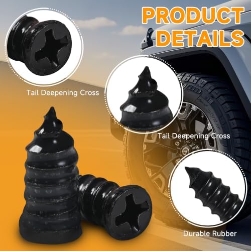 60 Pcs Tire Repair Screws, Tire Patch Kit, Screw in Tire Plugs - Image 3