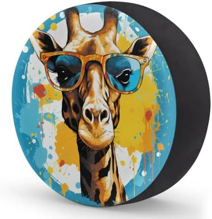 Spare Tire Cover for RV Trailer, Funny Giraffe Tire Covers Universal Fit for - Image 2