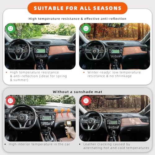 Dashboard Cover Dash Mat Fit for Ho-nda Civic 2011-2006, Car Dash Board Mat - Image 7
