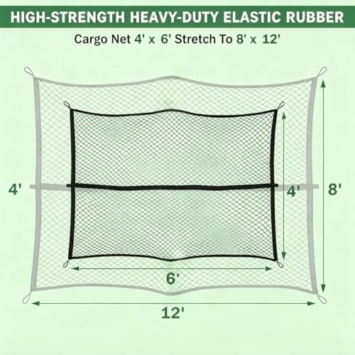 Highly Elastic Cargo Net with Hook - Image 3