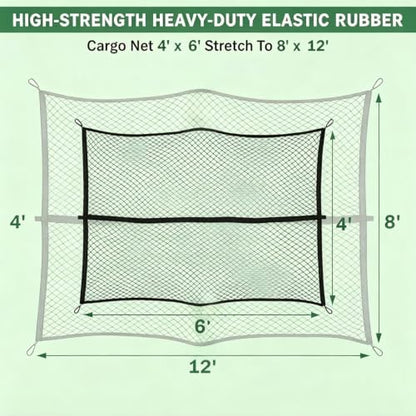 Highly Elastic Cargo Net with Hook - Image 3