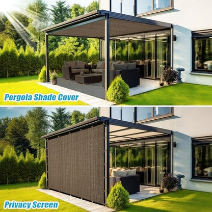 Amagenix 90% Shade Fabric 12'X 20' Mocha Sun Shade Cloth - Image 5