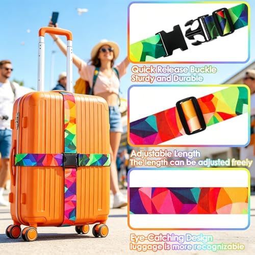 4 Pack Luggage Straps for Suitcases Adjustable Luggage Belt Suitcase Strap - Image 4
