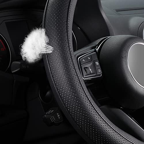 SEG Direct Breathable Car Steering Wheel Cover Large Size 15.5-16 inch - Image 3