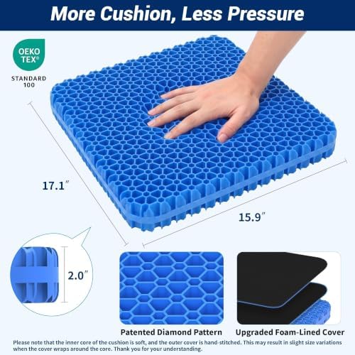 Gel Cooling Seat Cushion for Office Chair, Car Seat - Image 2