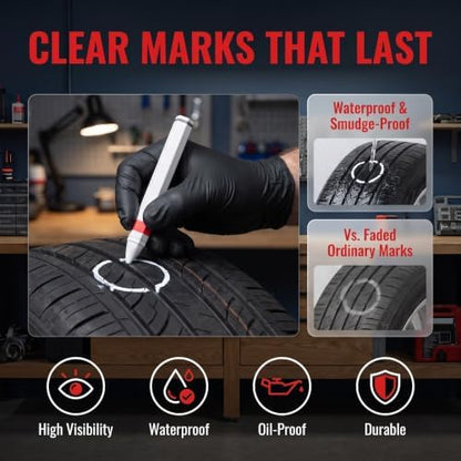 White Tire Lettering Markers Wax Crayon - Image 3