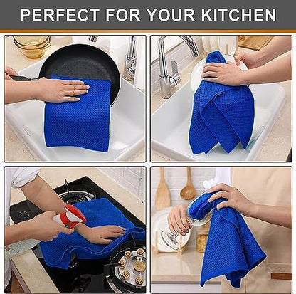 Kitinjoy 100% Cotton Waffle 6-Pack Kitchen Towels - Image 4