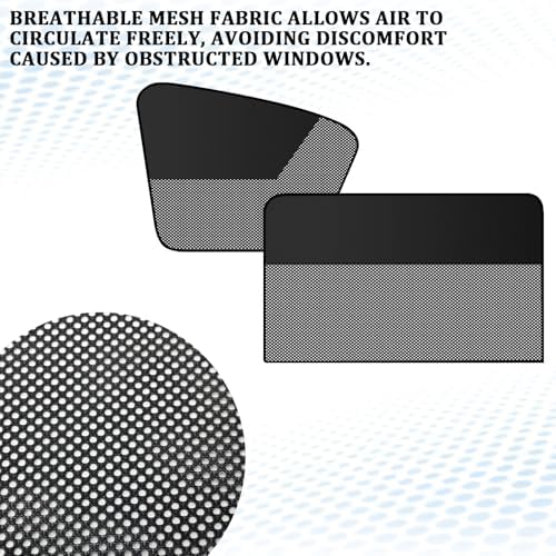 Magnetic Car Window Shades 2PCS Rear Side Windows, UV Protection Sun Block - Image 4