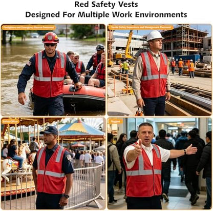 AYKRM 2 Pocket Mesh High Visibility Reflective Safety Vest - Image 6
