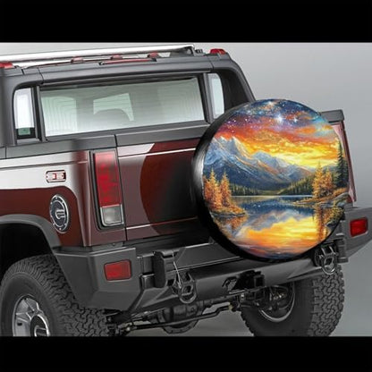 Mountains Starry Sunset Spare Tire Cover - Image 2