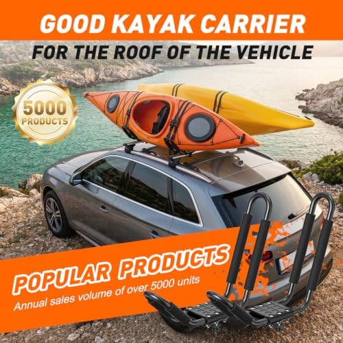 Taelakeni 2 Pairs Kayak Carrier Racks, Universal Cars Kayak Roof Rack - Image 2
