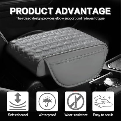 Car Armrest Cushion, 12.2"x8.3" Memory Foam Console Pad - Image 3
