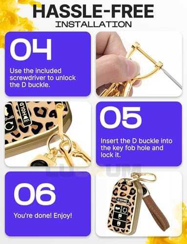 Lucrum Compatible with Honda Key Fob Cover & Leather Keychain - Image 7