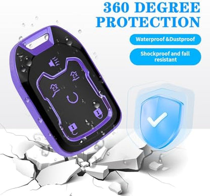 MILD EAST for Chevy GMC Key Fob Cover 6 Buttons Key Case 2016-2025 - Image 5